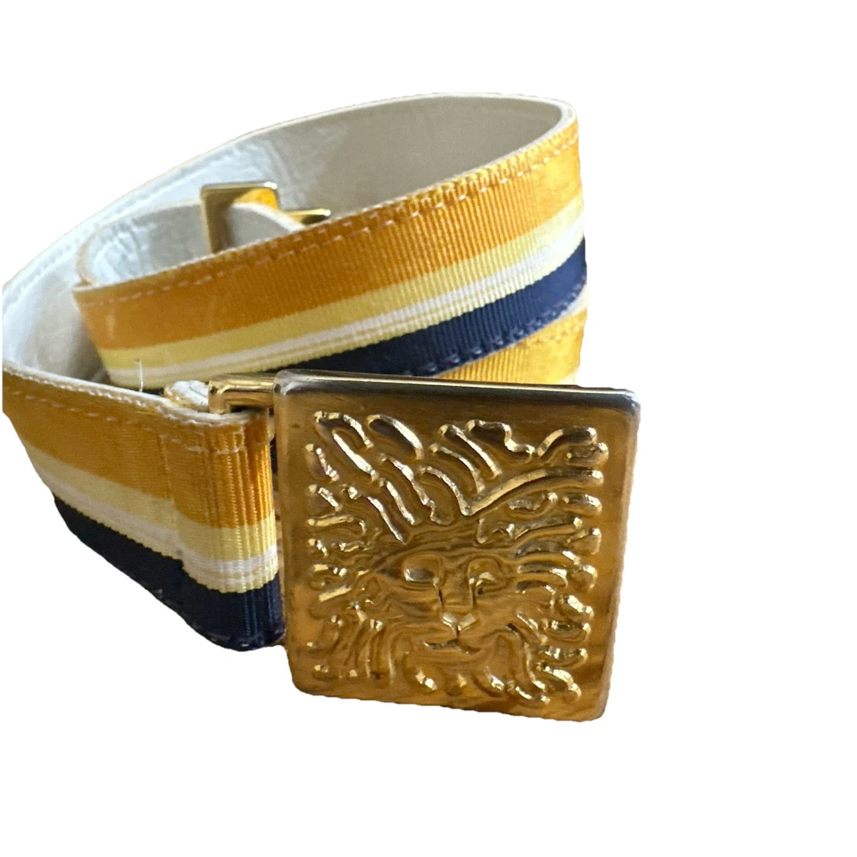 Vintage Albert Nipon Quiet Luxury Yellow Leather Belt Heritage Women M Academia Leather Medium Yellow Belts for Women for sale | eBay main image 2