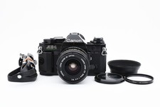 N MINT Canon AE-1 Program Black SLR 35mm Camera /NFD 28mm f2.8 S.C. From JAPAN