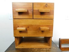 Mcm Craftsman Made Danish Modern Wood Mini Chest 3 Drawer Table Top Cabinet Hot Mcm Craftsman Made Danish Modern Wood Mini Chest 3 Drawer Table Top Cabinet Hot