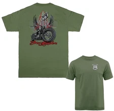 Iron Rumbler's Route 66 Bikers Vintage Classic Motorcycle T-shirt