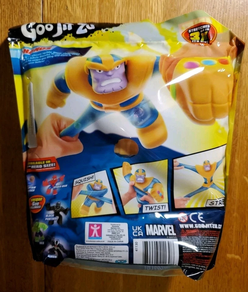 Суперэластичная фигурка Таноса Heroes of Goo Jit Zu Marvel Supagoo Hero Pack 8 дюймов - Изображение 3 из 4