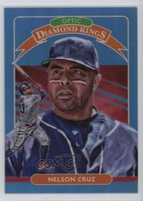 2020 Donruss Optic Diamond Kings Carolina Blue Prizm 17/50 Nelson Cruz #13 0q0m