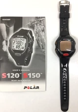Polar S120 Digital Heart Rate Monitor WATCH ONLY & Instruction Book Need Battery