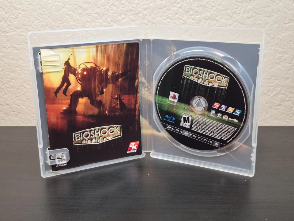 PS3 BioShock Game Early Print Complete w/ Manual Slipcover 2K (2008) Mint Disc - Image 3 of 4