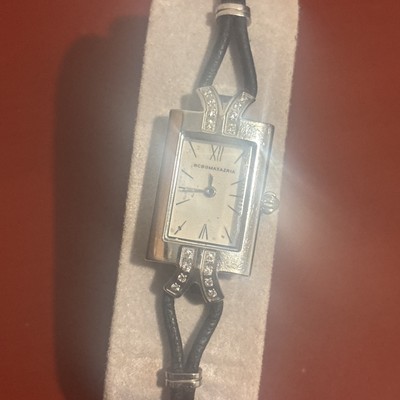 Vintage Womens BCBGMaxazria Watch Silver Tone Tank Style Untested & As Is