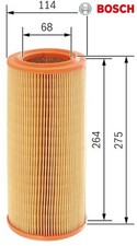 BOSCH 1457433553 Luftfilter Luftfiltereinsatz für Fiat für Lancia 