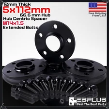 4x 1/2" Audi 5x112 66.6mm Hub Centric Spacer Fit Latest A/Q/R/RS/S/SQ -Series