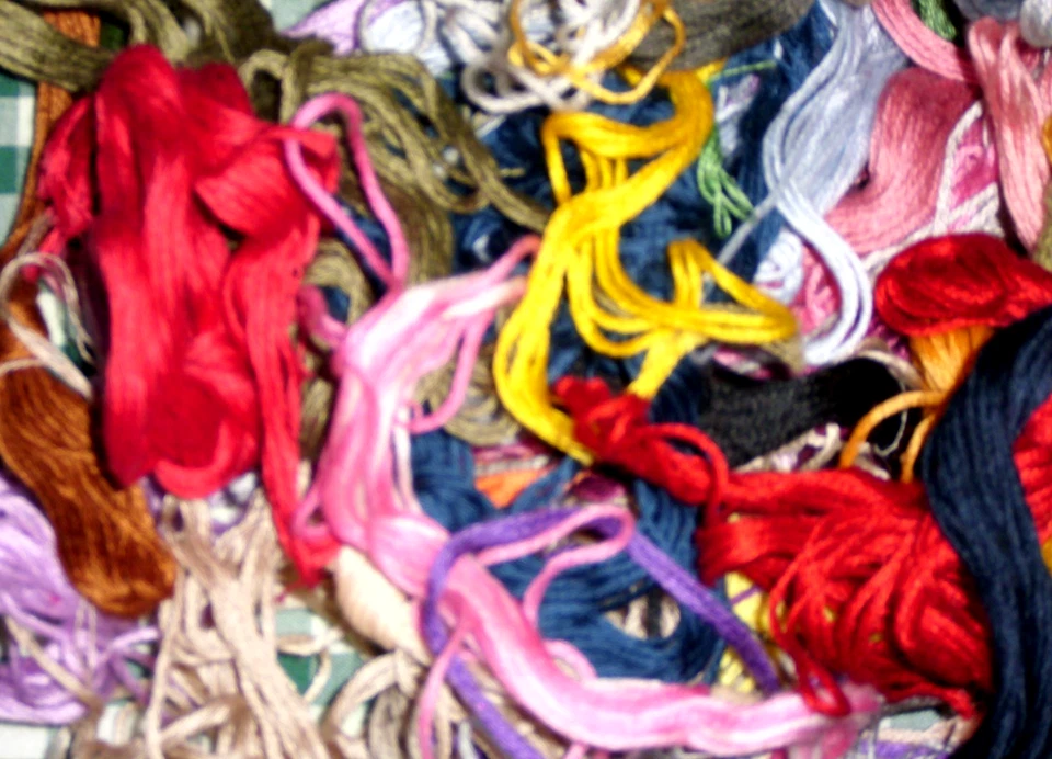 6 oz Lot Unbranded Embroidery Floss Pieces and Partials - Image 2 of 3