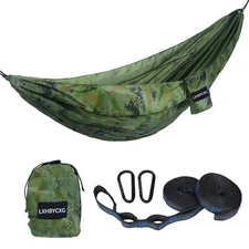 Camping Hammock Double & Single Portable Hammocks Ultralight Nylon Parachute ...