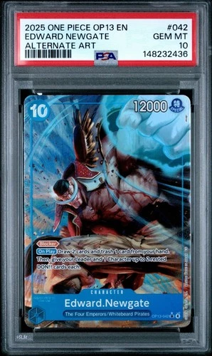 2025 One Piece EN Edward Newgate Alternate Art OP13-042 PSA 10