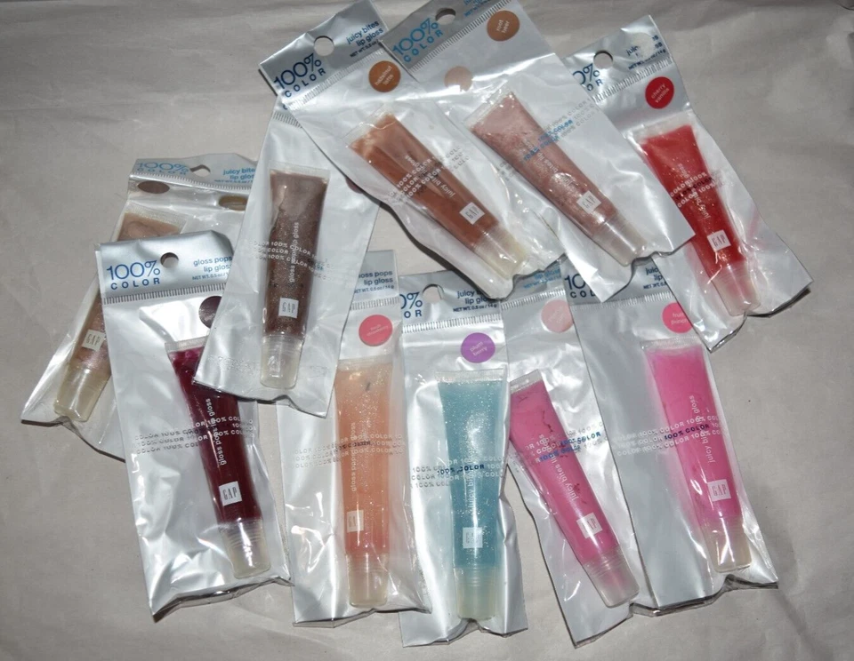 10x Gap 100% Color Juicy Bites Lip Gloss 10 flavors - Sealed - Image 2 of 3