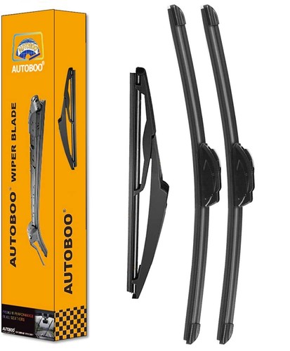 AUTOBOO 24"+18" Windshield Wipers with 10" Rear Wiper Blade Replacement for J...