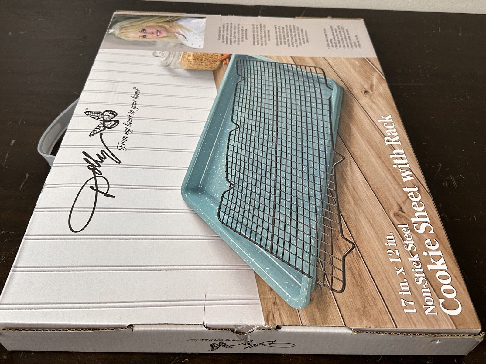 Dolly Parton Cookie Baking Sheet NonStick Steel 17" with Rack NIB