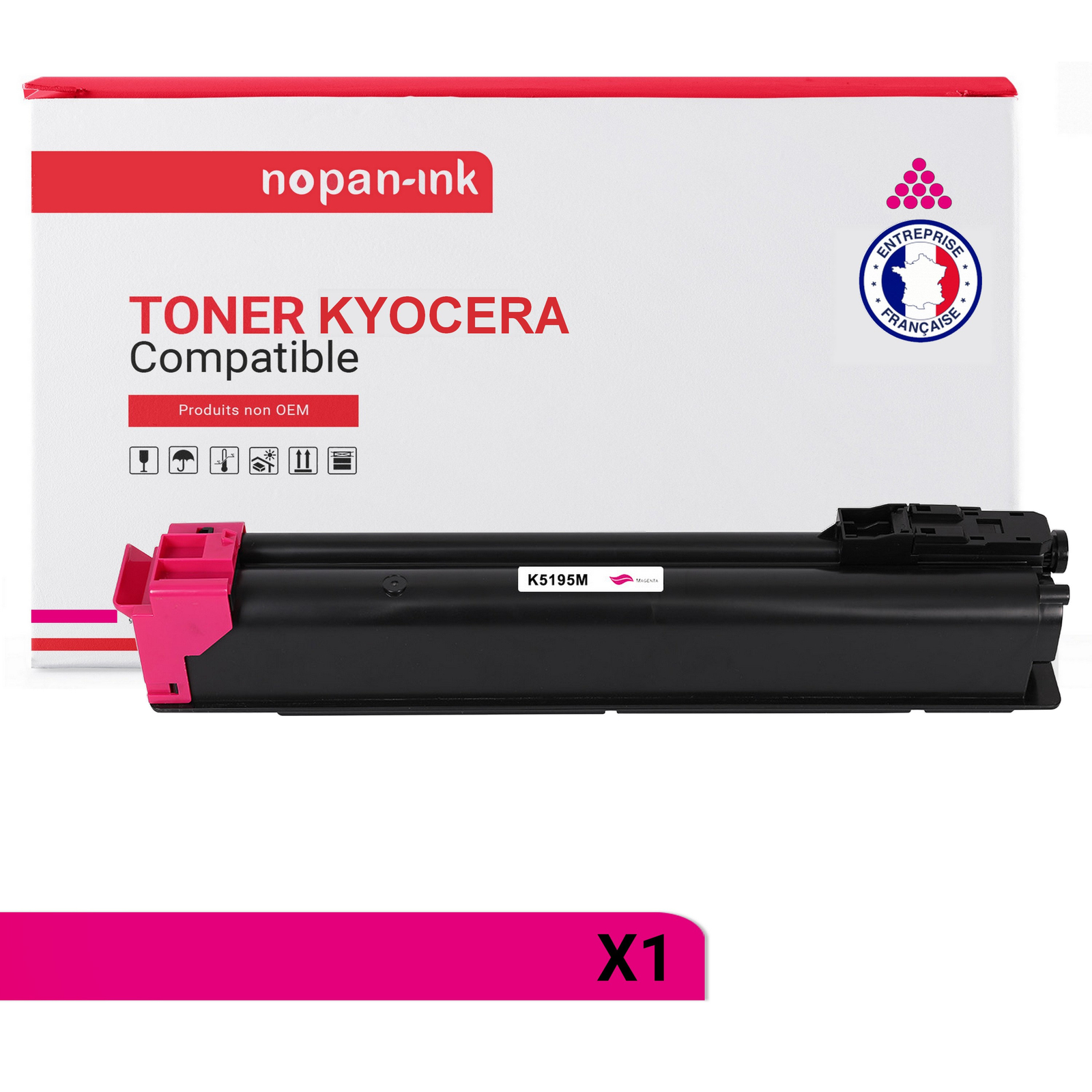 Cartouche Toner Kyocera TK5195M Magenta Premium x1 NOPAN-INK