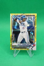 2021 Bowman Draft Base Chrome Yellow Lava Refractor /75 #98 Miguel Hiraldo S5920