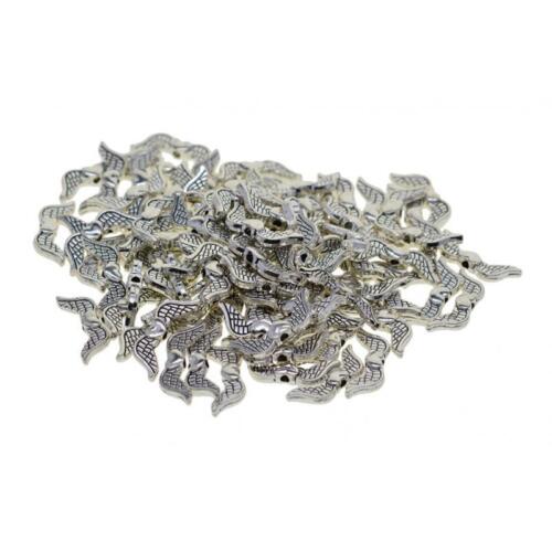 100 Stück 20mm Tibet Silber Engelsflügel Spacer Perlen DIY Schmuckherstellung - Afbeelding 1 van 11