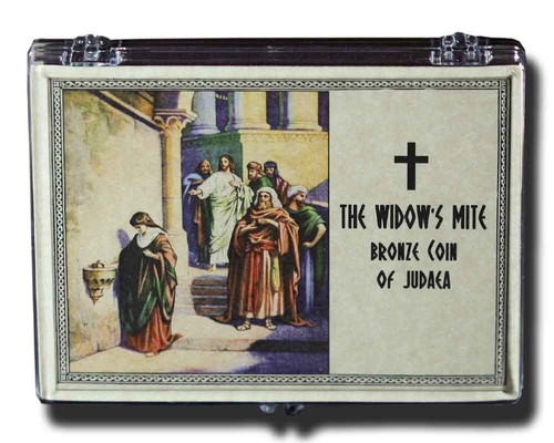 Widows Mite Ancient Judean Prutah Coin in Clear Display Box & COA - Select Grade - Picture 3 of 5