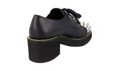 MIU MIU PULL-UP SHOES 5E318D BLACK LEATHER W METAL SPIKES US MIU MIU PULL-UP SHOES 5E318D BLACK LEATHER W METAL SPIKES US