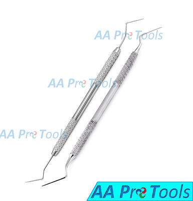 2 Pcs Root Canal Dental Pluggers Set 1/3, 5/7 Ends 0.40mm/0.45mm, 0.50mm/0.75mm