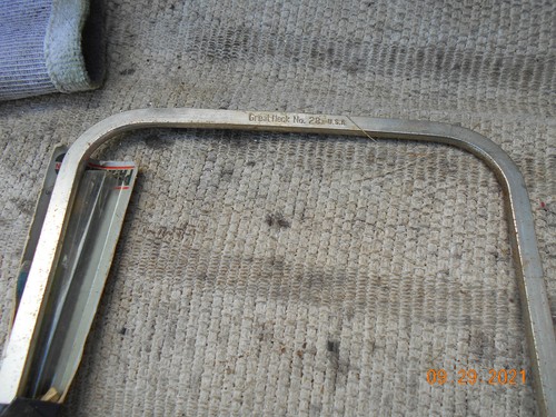 (6.5”L Blade X6”deep) VTG Great Neck Coping Saw No 28/USA With Wooden