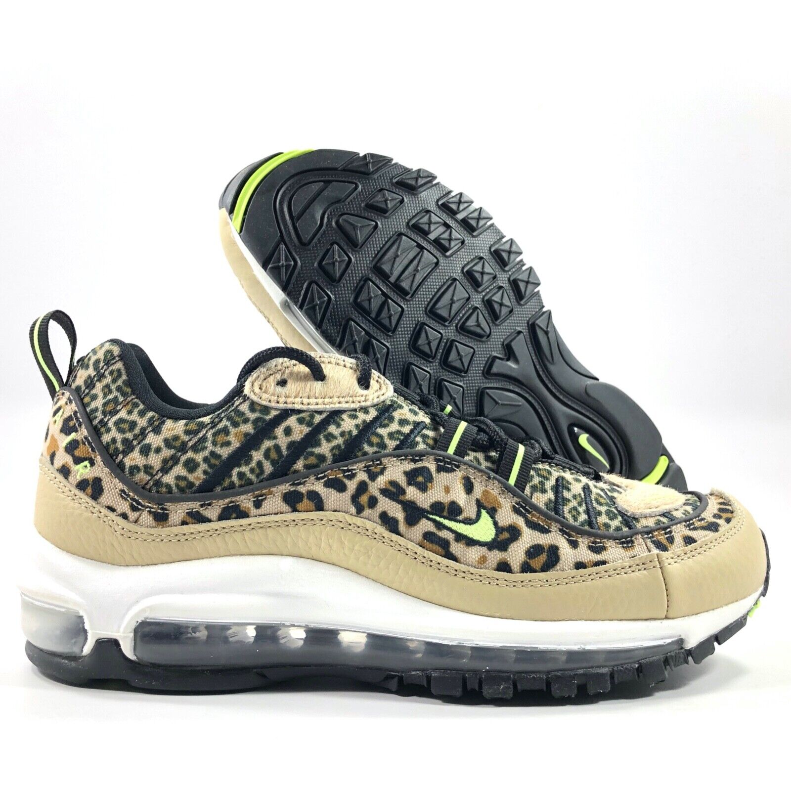 nike air max 98 trainers desert ore wheat leopard