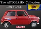 1989 MINI MAYFAIR IN BURGUNDY; UK MADE CORGI 1:36 SCALE VINTAGE DIECAST MODEL
