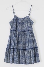 Urban Outfitters Women’s Hannah Cecelia Tiered Mini Dress in Blue Large NWT S M