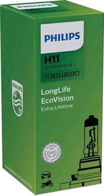 Philips H11 12V 55W PGJ19-2 LongLife EcoVision 1pc