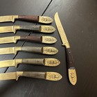 Vintage Benghwa Gold Tone Brass, Bronze Steak Knife Set Of 8 Made in Siam — photo 2