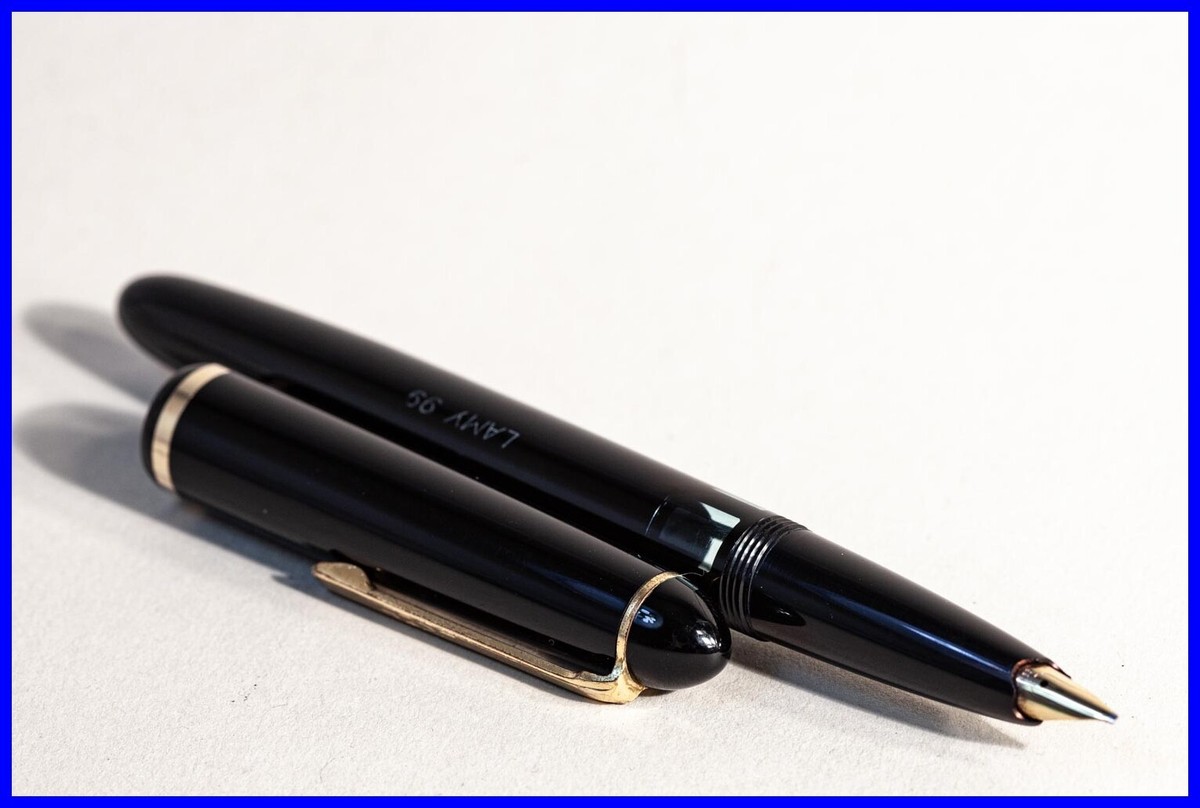 LAMY 99 e Kolben-Füller in SCHWARZ & GOLD mit B / breite 585 14K