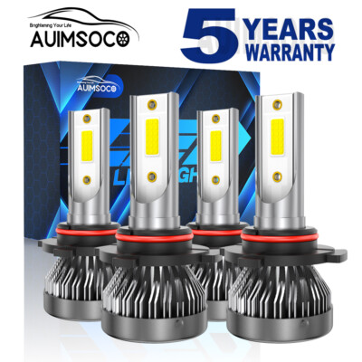 For Acura Legend Sedan 4-Door 3.2L 1990-1995 Front LED Headlight High Low Bulbs