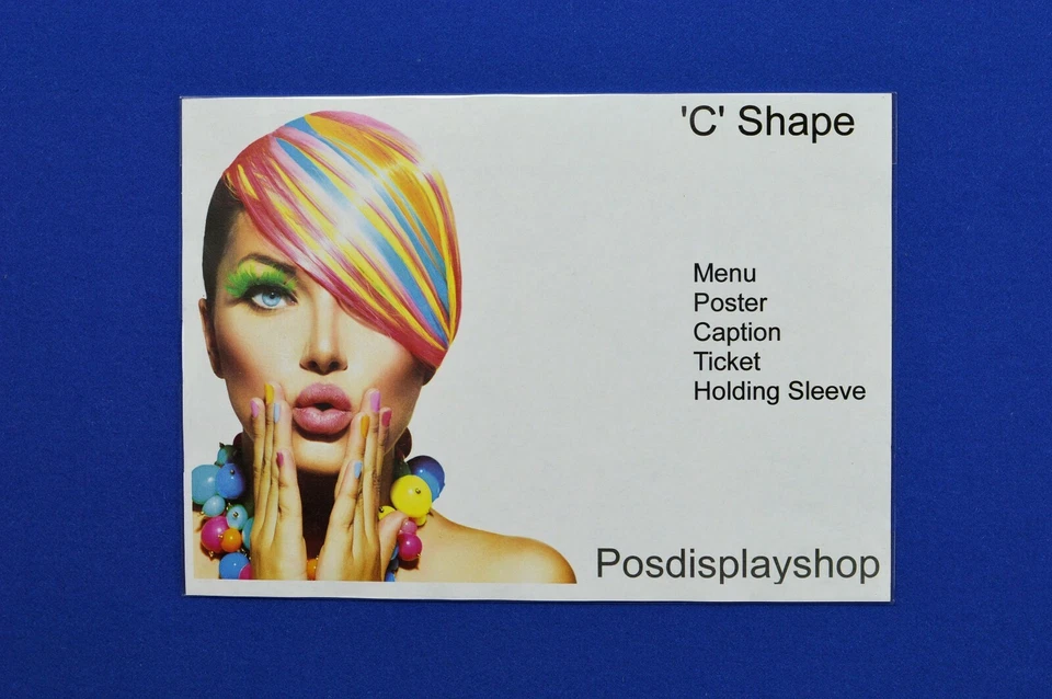 POS DISPLAY SHOP 10 x Landscape PVC Adhesive Wall Sleeve Menu Sign Poster Holder - A3 A4 A5 A6 A7