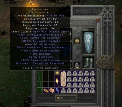 Pd2 Ribcracker Diablo 2 Resurrected - Perfect 300% ED Eth Ribcracker Upgraded | eBay