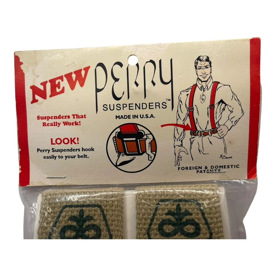 Tirantes Perry vintage marca pionera productos logotipo nuevo en paquete Foto 4 de 4