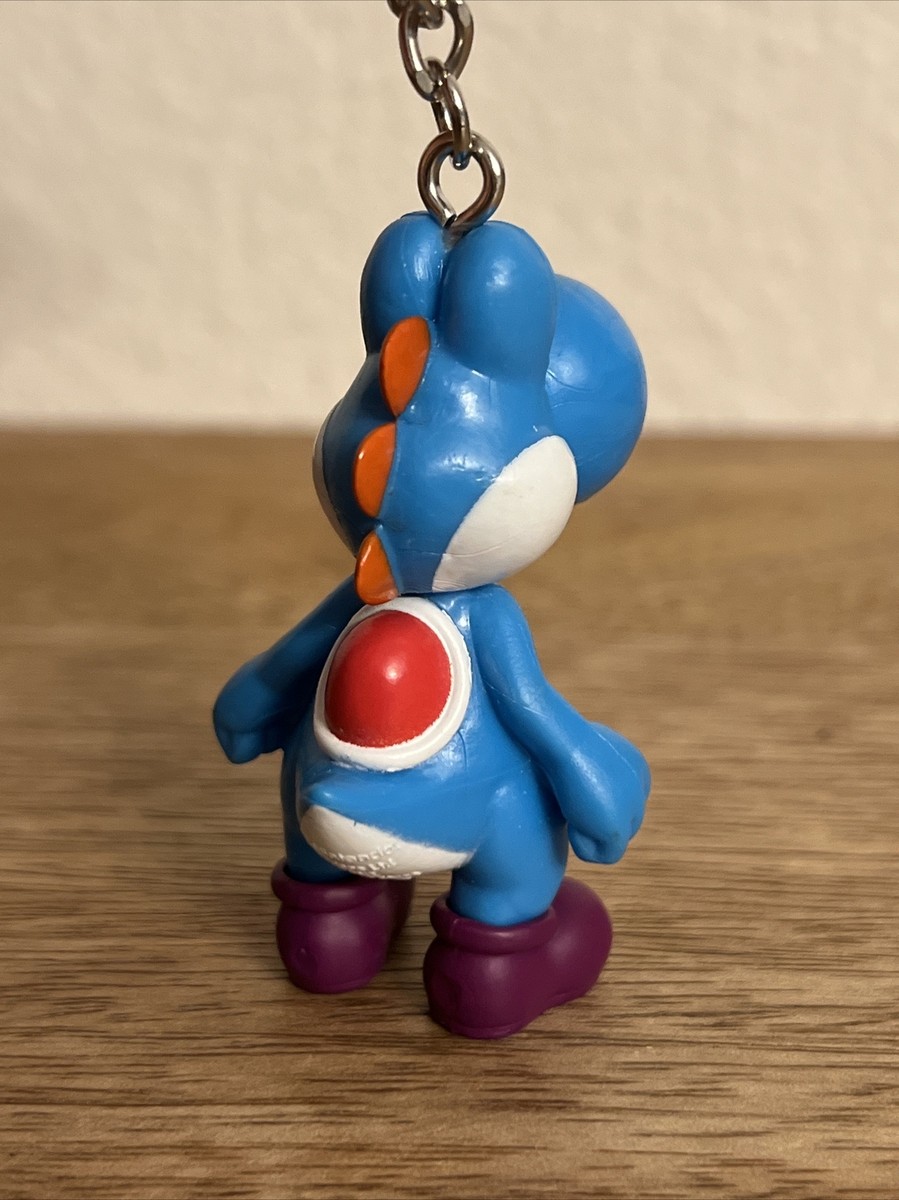 YOSHI BLUE DINOSAUR SUPER MARIO BROS 2.5” FIGURE PVC KEYCHAIN