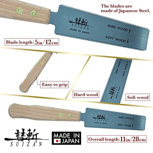 SUIZAN Japanese Flush Cut Saw Small 