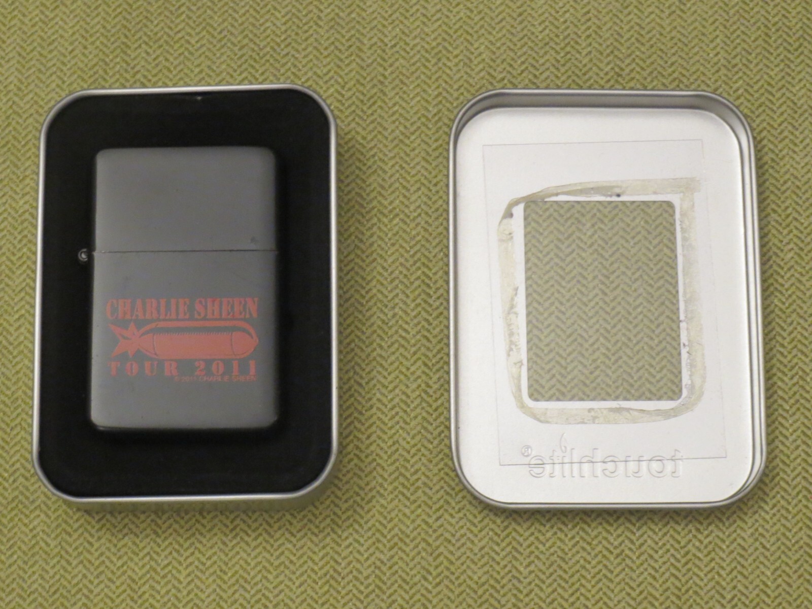 Touchlite Brand Black Lighter Charlie Sheen 2011 Tour