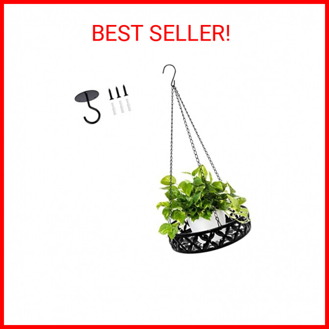 ARTORA Black Metal Plant Hanger for Modern Indoor Outdoor Decorative Hanging Baskets
