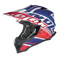 CASCO NOLAN N53 FLAXY METALLO BIANCO BLU ROSSO MOTOCROSS MX ENDURO BMX QUAD ECONOMICO