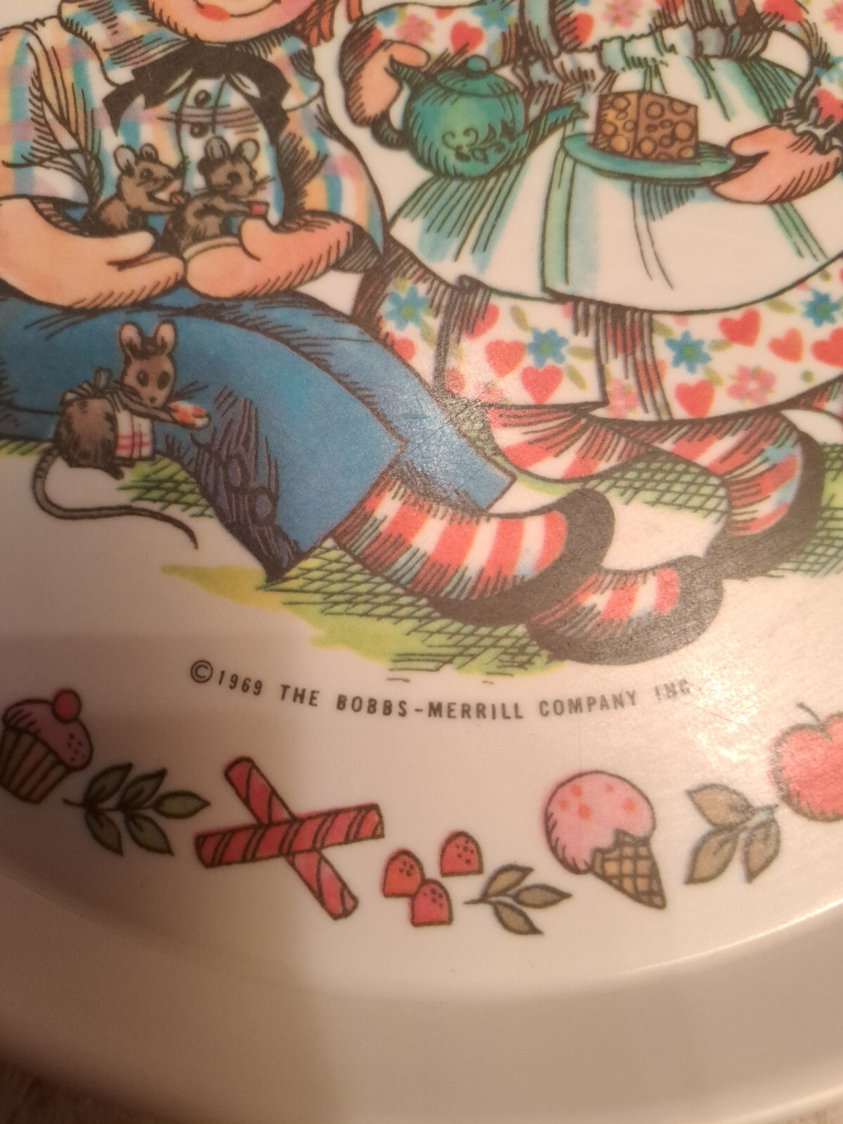 Raggedy Ann and Andy Plate and Bowl Child's dish set 1969 Doll Advertising 2 pc