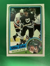 1984-85 O-Pee-Chee Mike Zuke Hartford Whalers #80