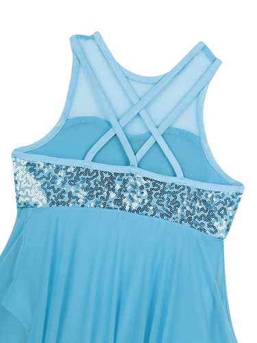 Girls Ballet Lyrical Dance Dress Contemporary Dancewear Sequins Dancing AU - Picture 146 of 165