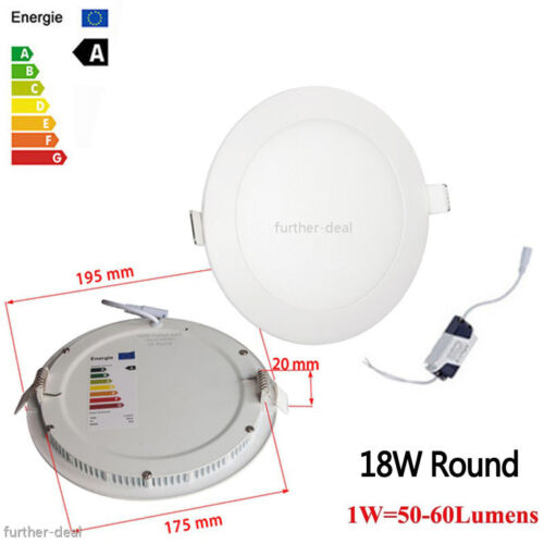 9W 12W 15W 18W 21W LED Recessed Ceiling Panel Down Lights Fixture Lamp White AC - Picture 21 of 26