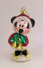 Disney Minnie Mouse Blown Glass Ornament Christmas 5 1/4"
