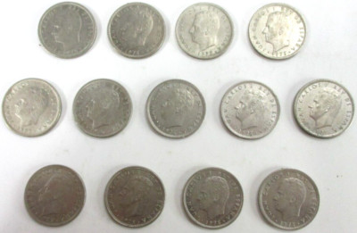 1975 13x 5 PTAS SPAIN COINS!!
