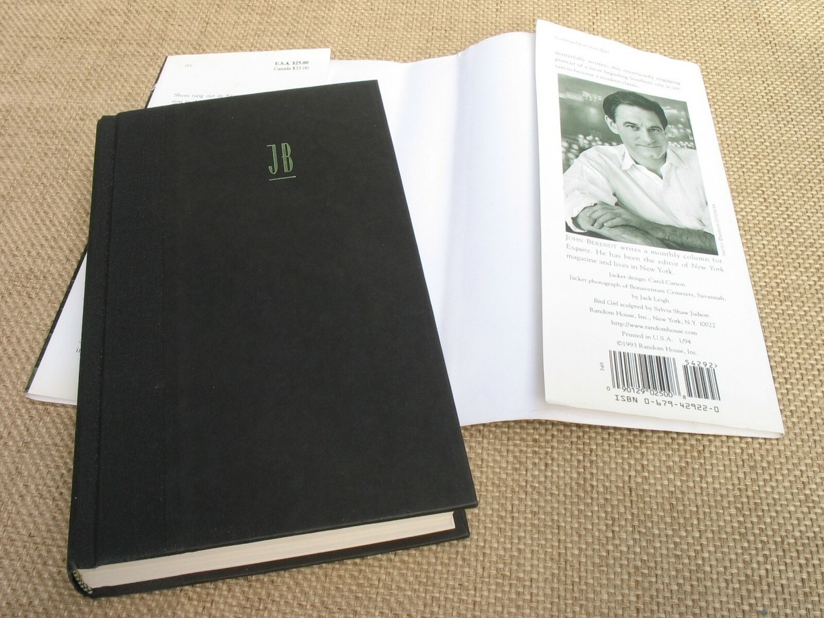 VTG 1994 John Berendt Autographed Book Midnight In The
