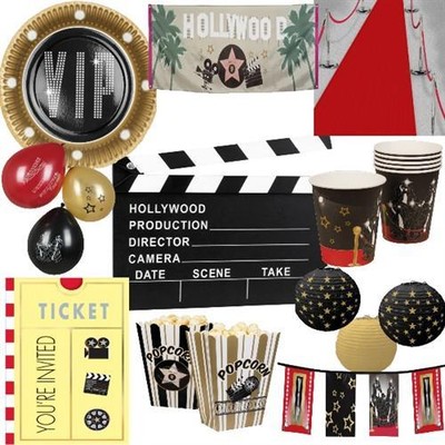 HOLLYWOOD Motto Party VIP Geburtstags DekorationKino Premiere Teller Becher