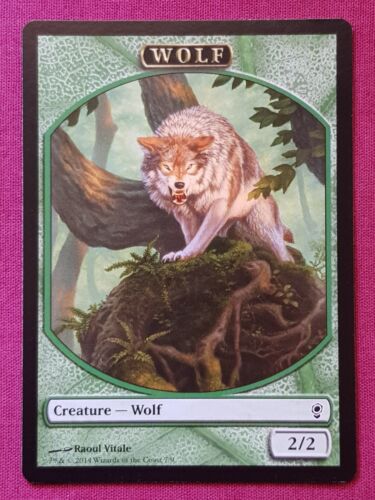 Magic The Gathering CONSPIRACY WOLF TOKEN card MTG - Afbeelding 1 van 2