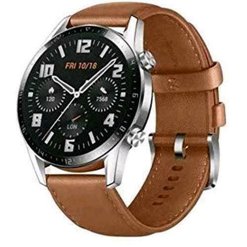 Huawei Watch GT 2 46mm Cassa in Metallo e Plastica Argenta, Cinturino in  Pelle Marrone, Unisex Smartwatc | Acquisti Online su eBay