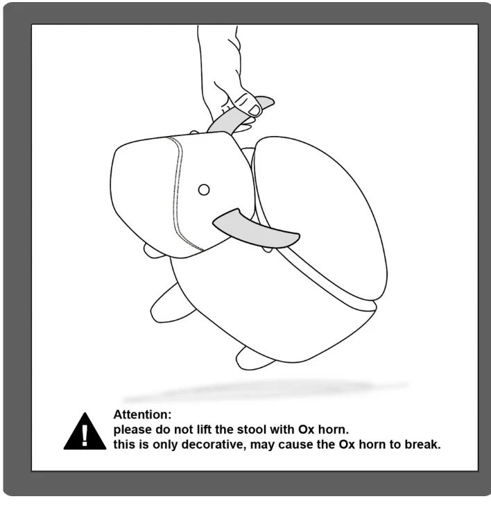 Animal Storage Stool for kids Ottoman Cow Style Footstool Cartoon Chair - Image 4 of 4